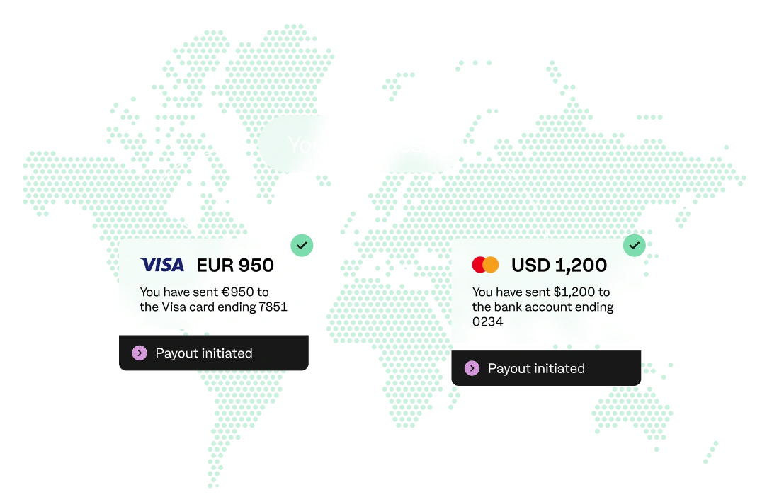 Near real-time payments world map